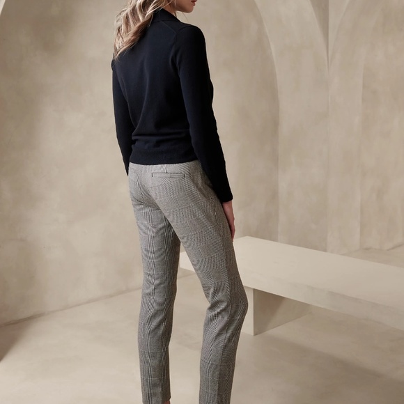 New Banana Republic Plaid CURVY SLOAN SLIM PANT Sz.10 - Picture 5 of 8